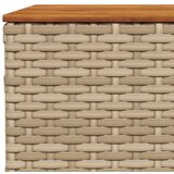 vidaXL Vrtna miza bež 55x55x36 cm poli ratan in akacijev les | Shoptok.si