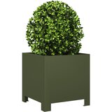  Vrtne sadilice 2 kom maslinastozelene 30x30x30 cm čelične | shoptok.hr
