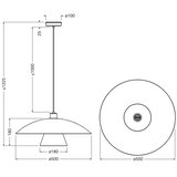 Osram Luster na sajli DECOR FLYING MUSHROOM 1xE27/25W/230V, prečnik 50 cm, zelena | Eponuda.com