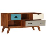 3 TV ormarić s ladice od masivnog bagremovog drva 110x35x50 cm | shoptok.hr