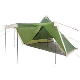 vidaXL Družinski šotor tipi za 6 oseb zelen vodoodporen | Shoptok.si
