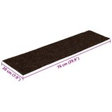  Prostirke za stepenice samoljepljive 15 kom 76x20 cm smeđe pravokutne | shoptok.hr