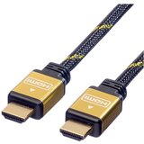 Roline hdmi priključni kabel hdmi-a vtič 15.00 m črna\, zlata 11.04.5508 #####4K uhd\, dvojno oklopljen\, pozlačeni konektorji hdmi kabel, (20419219) | Shoptok.si