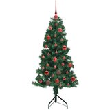 vidaXL Kotično umetno božično drevo Zelena 150 cm PVC in kovina | Shoptok.si