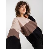 RUE PARIS Sweatshirt-RV-BL-8328.34X-black-beige | Shoptok.si