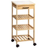 Kesper KSP25774 višenamenska polica sa točkićima 34x34x73CM drvo Cene