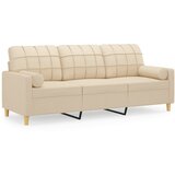  Trosjed s ukrasnim jastucima krem 180 cm od tkanine | shoptok.hr