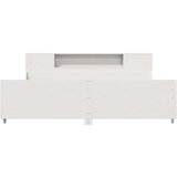  Posteljni okvir brez vzmetnice bel 200x200 cm trdna borovina, (21611444) | Shoptok.si