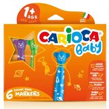 Carioca 6-delni komplet barvnih flomastrov za dojenčke odstranljiva barva Cene