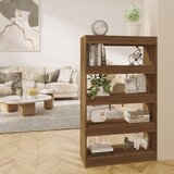 Ormarić za knjige / pregrada smeđi hrast 80x30x135 cm drveni | shoptok.hr