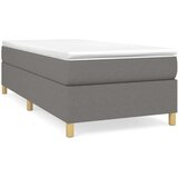  Box spring postelja z vzmetnico temno siva 100x200 cm blago, (20726114) | Shoptok.si