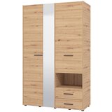 Mömax omara za oblačila leon, barva hrasta, š. 128 cm | Shoptok.si