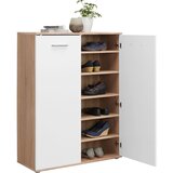 CARRYHOME omara za čevlje bela, hrast sonoma | Shoptok.si