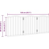  Vrata za pse s 3 panela sklopiva crna 150 cm od drva topole | shoptok.hr