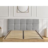 Bobochic Paris Sivi podstavljeni tapecirani/od iverice bračni krevet s prostorom za odlaganje s podnicom 160x200 cm Kumo – | shoptok.hr