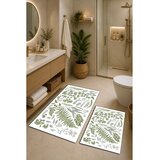 Mila Home Zelene/bež kopalniške preproge v kompletu 2 ks 60x100 cm Floral – | Shoptok.si
