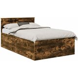  Krevetna konstrukcija s uzglavljem Dimljeni hrast 135 x 190 cm | shoptok.hr