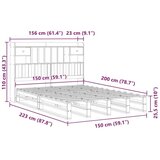  Knjižna postelja brez vzmetnice vošč. rjava 150x200 cm borovina, (21607790) | Shoptok.si