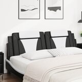  Jastuk za uzglavlje Viana crno-bijeli 183 cm od umjetne kože - Crno-bijelo 183 cm 1 | shoptok.hr