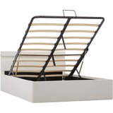  The Living Store Dvižni posteljni okvir LED belo umetno usnje 140x200 cm - Posteljni Okvir, (21530286) | Shoptok.si