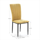 Marckeric Gorčično rumeni jedilni stoli v kompletu 4 ks Holly – | Shoptok.si