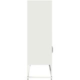 vidaXL Visoka deska Bela 68x39x123 cm Jeklo | Shoptok.si