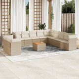 Maison Chic Seti vrtnega pohištva - Vrtna garnitura - Vrtni pohištvo set 12-delna z blazinami bež poli ratan, (21816406) | Shoptok.si