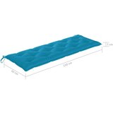  Jastuk za vrtnu klupu plavi 150 x 50 x 7 cm od tkanine Oxford | shoptok.hr