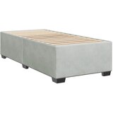 Box spring krevet s madracem svjetlosivi 80 x 200 cm baršunasti | shoptok.hr