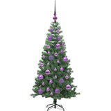 vidaXL Božično drevo med 150 LED z stojalom Zelena 120 cm PVC | Shoptok.si