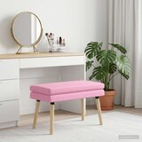  Klupa s dvostrukim slojem Ružičasta 80 x 40 x 47 cm Tkanina | Eponuda.com
