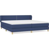 vidaXL Box spring postelja z vzmetnico modra 200x200 cm blago, (20723822) Cene
