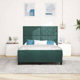 vidaXL Postelja Temno Zelena 140x190 cm Žamet, (22049387) | Shoptok.si
