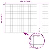 vidaXL Evropska ograja Siva 1.2x25 m Jeklo | Shoptok.si