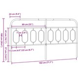  Metalno zamjensko uzglavlje crno 183 cm | shoptok.hr