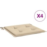 vidaXL jastuci za vrtne stolice 4 kom bež 50 x 50 x 3 cm od tkanine Cijene