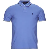 Polo Ralph Lauren Polo majice kratki rokavi POLO COUPE DROITE EN COTON BASIC MESH FANTAISIE COL Modra