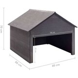 Garaža za kosilnico siva 80x80x70 cm WPC | Shoptok.si