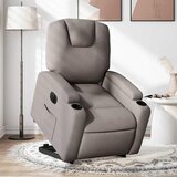 Maison Chic Električni naslanjač - Relax naslanjač s funkcijo vstajanja taupe blago, (22061305) | Shoptok.si