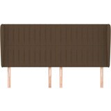  Vzglavje z ušesi temno rjavo 203x23x118/128 cm blago, (20932949) | Shoptok.si