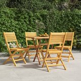 vidaXL Sklopive vrtne stolice 4 kom 47x62x90 cm od masivne tikovine | shoptok.hr
