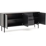 Kave Home Crna komoda u dekoru hrasta 200x86x45 cm Lenon &amp;ndash; Slike