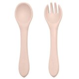 Petite&Mars Silikonska žlička in vilica 6 m+ Take&Match, Desert Sand | Shoptok.si