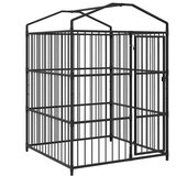 vidaXL Zunanji pasji boks s streho 150x150x210 cm - - črna - 51.03 - N/A - 2025- | Shoptok.si