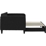  Dnevni krevet na razvlačenje crni 90 x 200 cm od tkanine | shoptok.hr