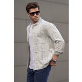 Madmext Gray Patterned Regular Fit Men's Shirt 6722 Cene