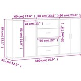 vidaXL Komoda 3 kosi bela 60x31x84 cm inženirski les | Shoptok.si