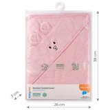 BabyOno Bambusova brisača 100x100 cm, z ušesi, umazano roza | Shoptok.si