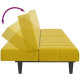  Kavč dvosed s stolčkom za noge rumen žamet, (21228588) | Shoptok.si