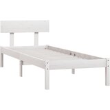  Okvir za krevet od masivnog drva bijeli 75 x 190 cm mali | shoptok.hr